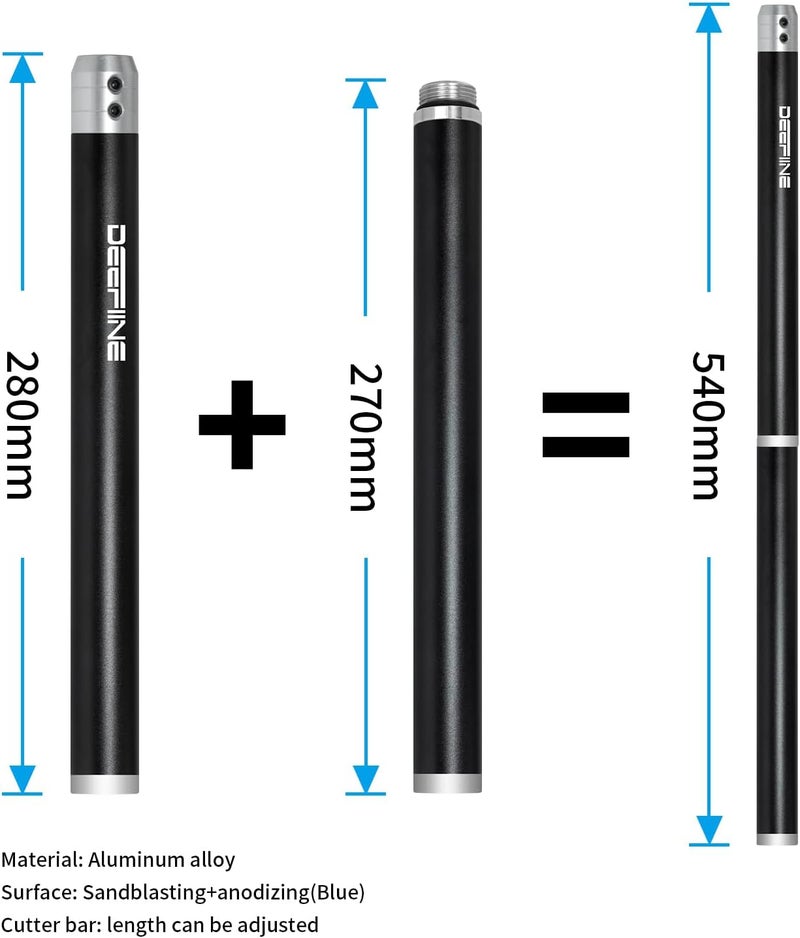 DEEFIINE Carbide Wood Lathe Truning Tools Grip Handle and Extension Handle, Accept 10mm Square Turning Tool bar - Image 2